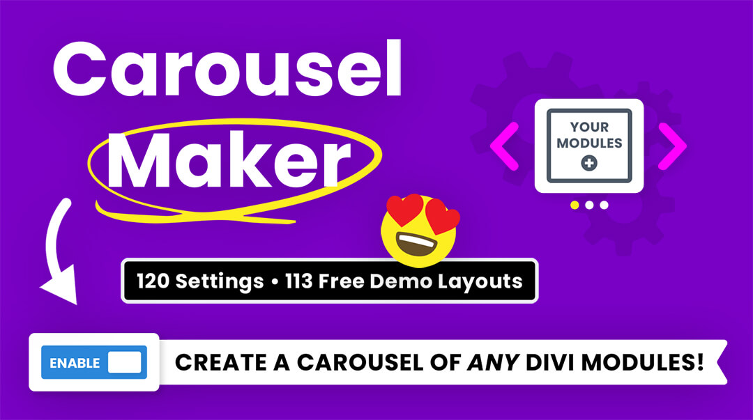 Divi Carousel Maker, the carousel module for Divi