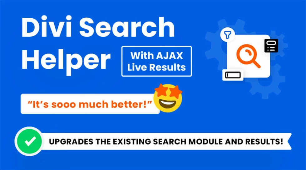Divi Search Helper, the search module upgrade for Divi