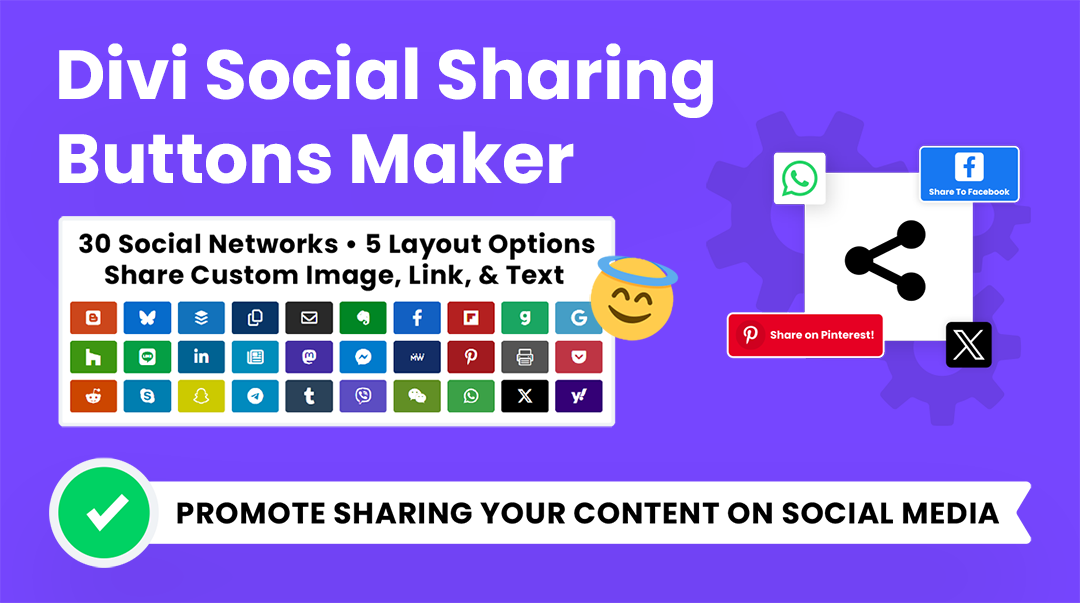 Divi Social Sharing Buttons, the social sharing module for Divi