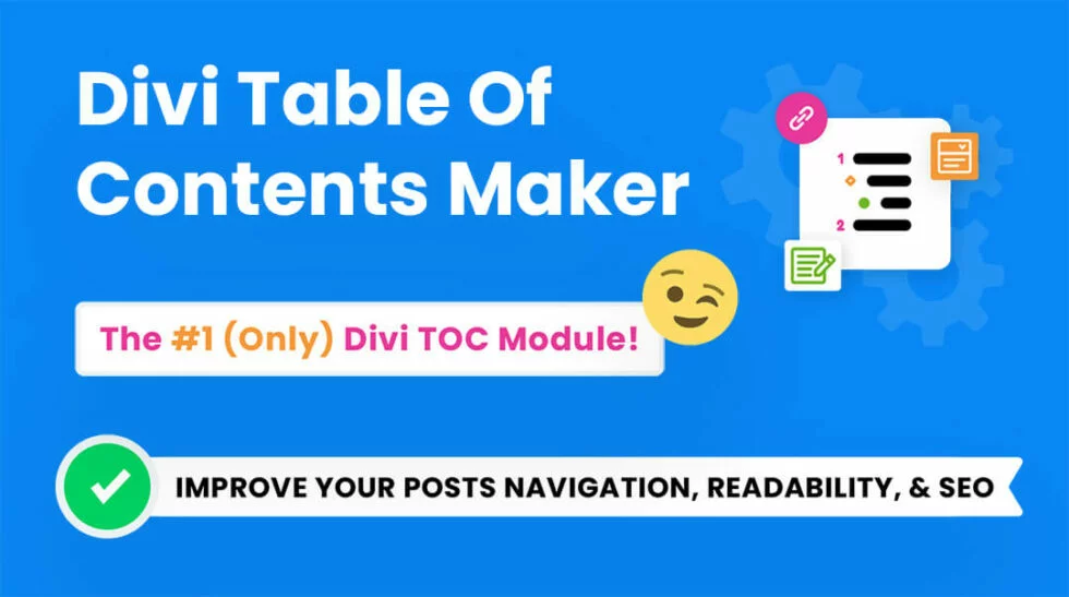 Divi Table of Contents Maker, the TOC module for Divi