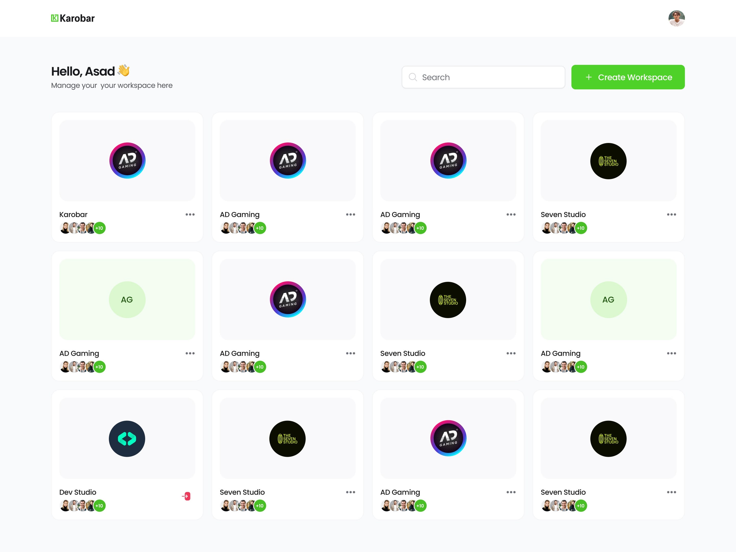 Karobar Management dashboard with time tracking and team visibility for distributed teams