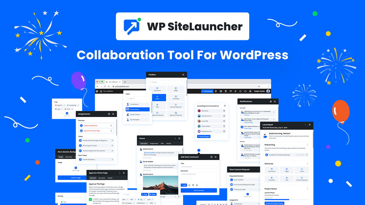 WP SiteLauncher dashboard